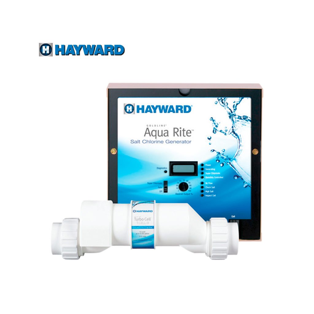 Generadores de cloro salinos "Aqua Rite" con Celda de 57,000-150,000 lts/ Hayward